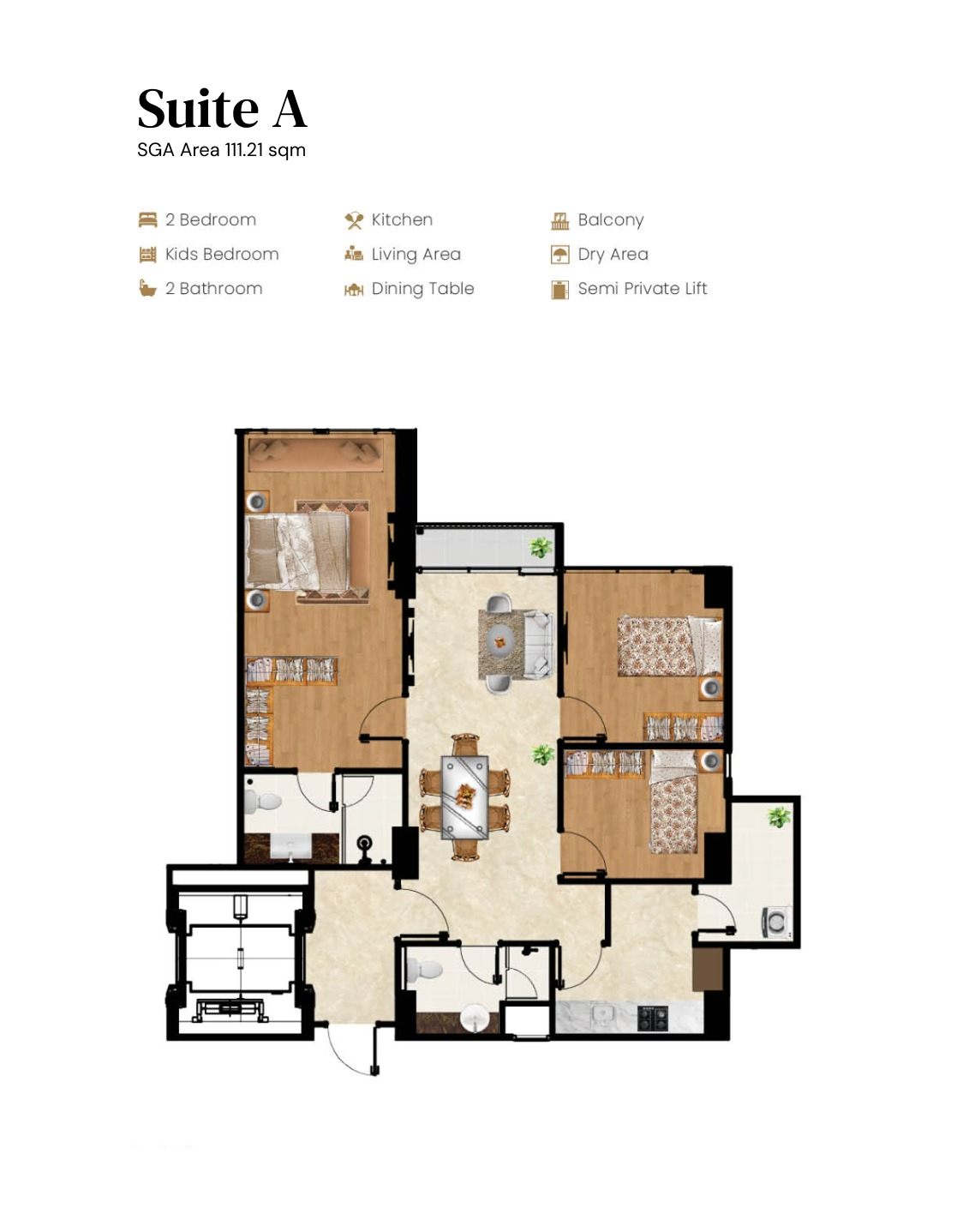 Tipe Suite A Arandra Residence